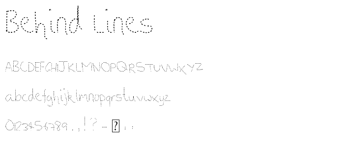Behind Lines font